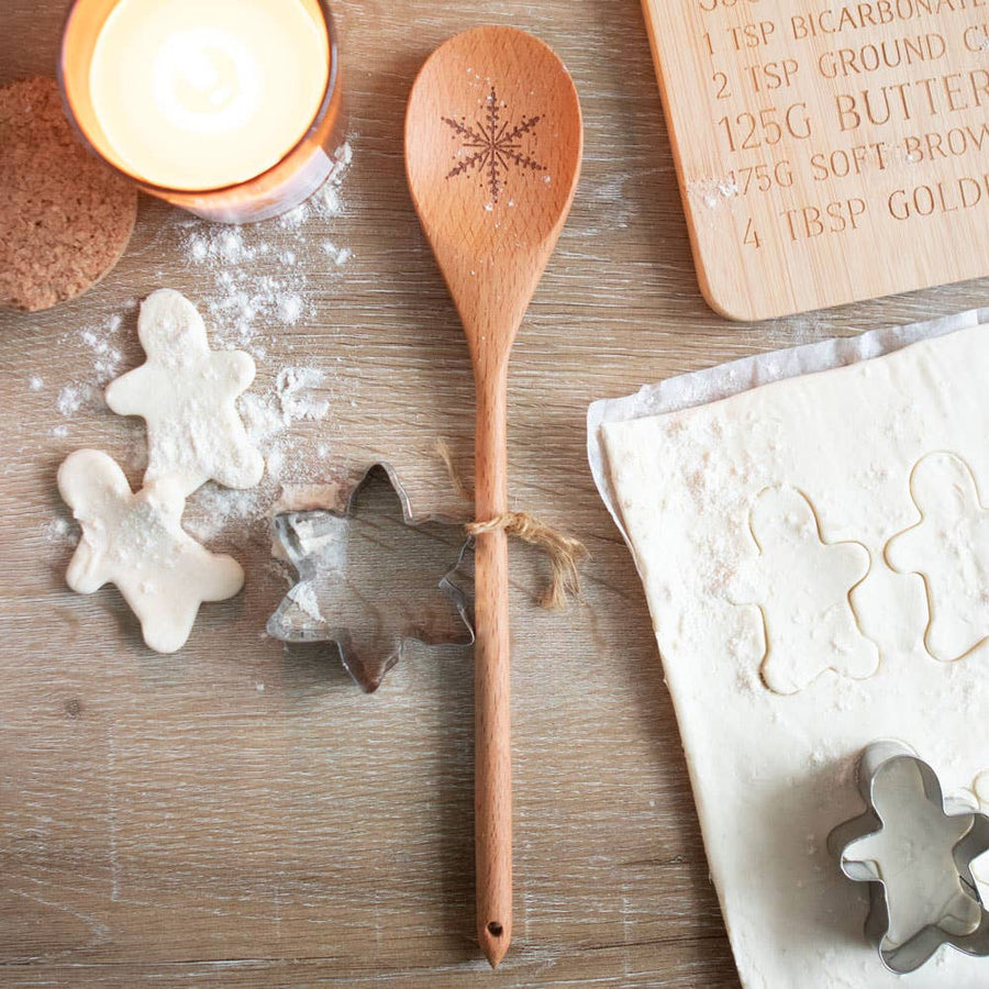 Christmas Snowflake Wooden Spoon Baking Set