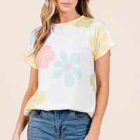 Ivory Flowers Top