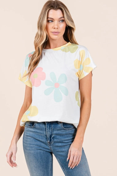 Ivory Flowers Top