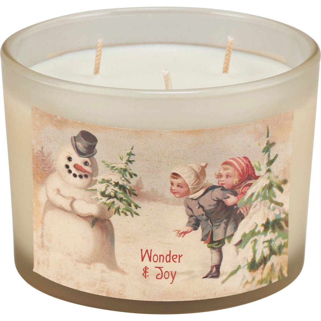 Vintage Snowmen Candle Set