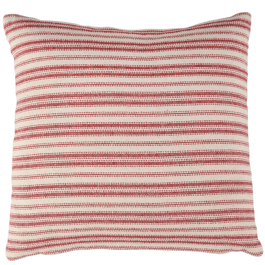 Red Ticking Stripe Pillow