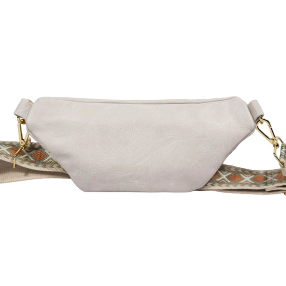 The Soho | Dual Zipper Sling Bag - Ivory