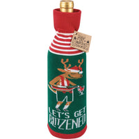 Blitzened Wine Bottle Cover