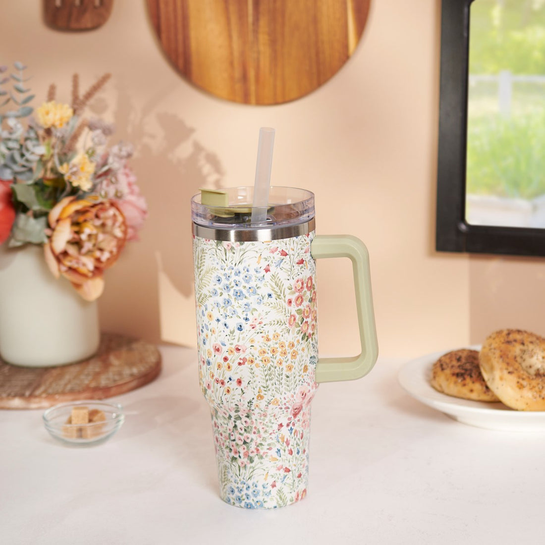 Mixed Floral Travel Mug