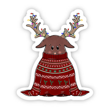 Reindeer Oversized Sweater Sticker