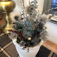 Pheasant + Duck + Guinea Fowl Feather Flower Arrangement