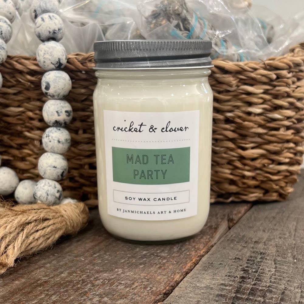 Mad Tea Party Soy Mason Jar Candle