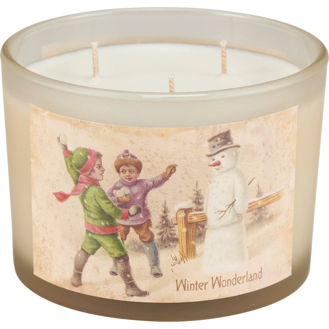 Vintage Snowmen Candle Set