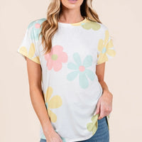 Ivory Flowers Top