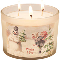 Vintage Snowmen Candle Set