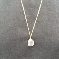 Gold Quartz Nugget Necklace