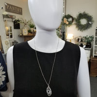 Silver Geode Necklace