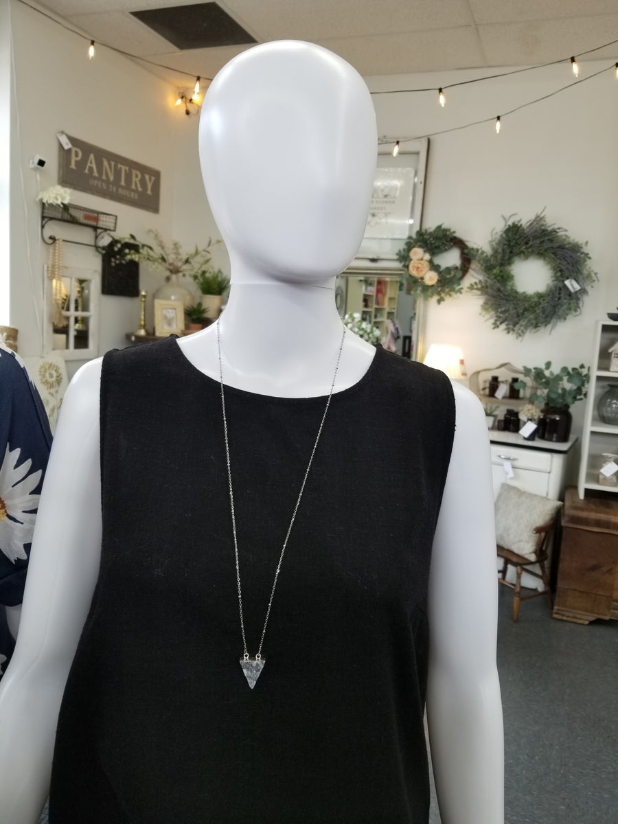 Druzy Triangle Crystal Necklace