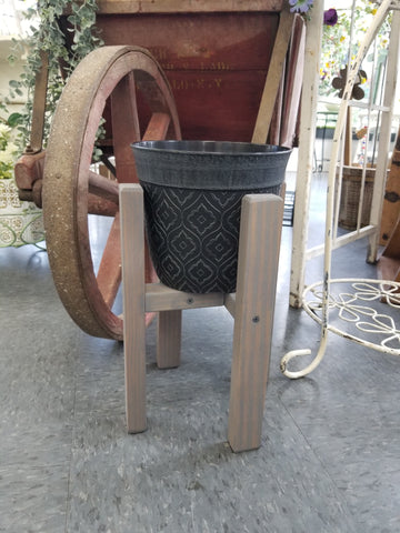 Gray Plant Stand With Pot - Large