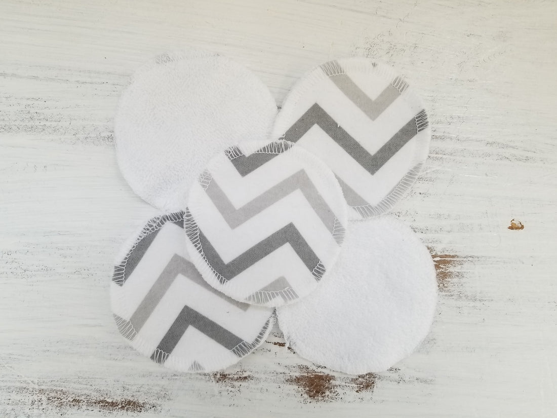 Grey Stripes Reusable Cotton Makeup Remover Pads