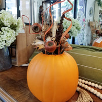 Large Pumpkin Arrangement - Pheasant Feather Flower