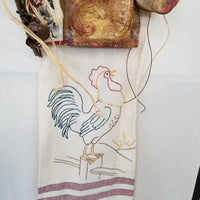 Handcrafted Rooster + Gourds Autumn Hanging Decor