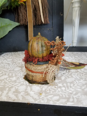 Autumn Pumpkin Handmade Shelf Decor