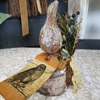 Gourd + Owl Handmade Shelf Decor