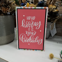 Hip Hip Hooray Birthday Card - Girl