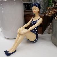 Retro Girl In Bathing Suit Figurine