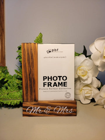 Mr + Mrs L Shaped Photo Frame - Vertical