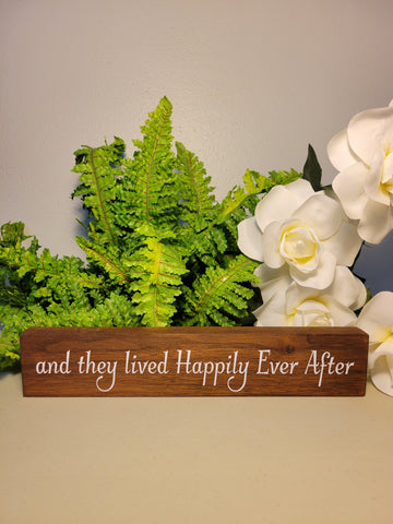 Happily Ever After Block Sign