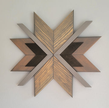 Chevron Wooden Sign - Oak + Pine