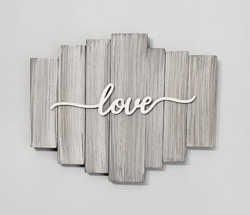 Sound Wave Wooden Sign - Love