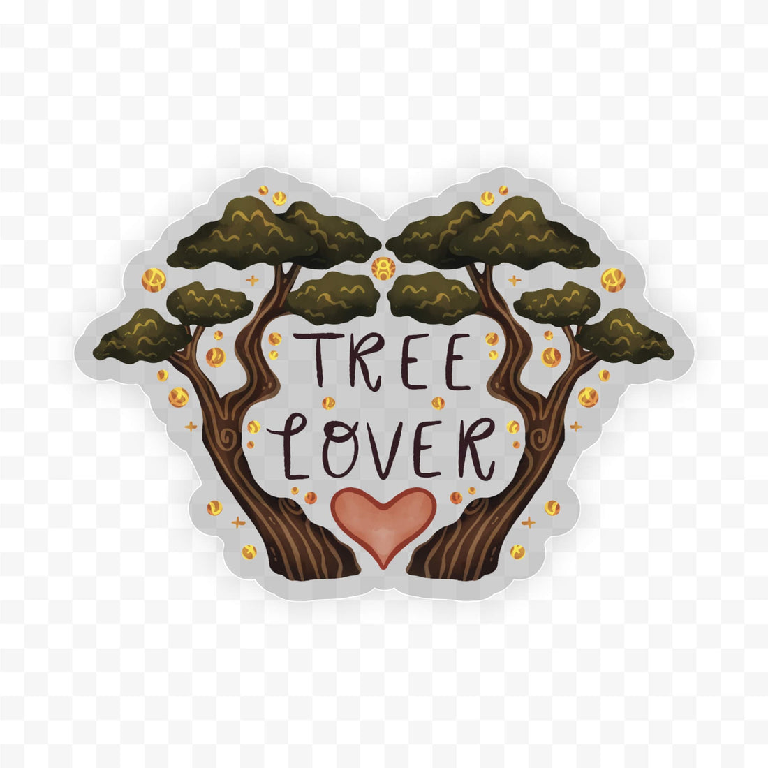 "Tree lover" clear sticker