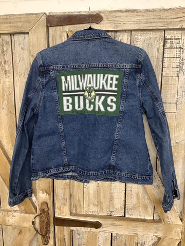 Repurposed Jacket with MKE Basketball Patch