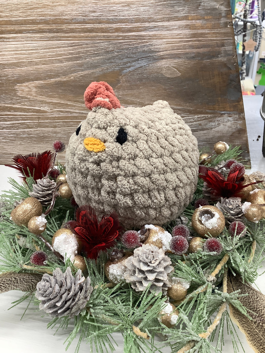 Brown Chicken Crochet Plushie