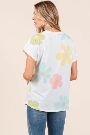 Ivory Flowers Top