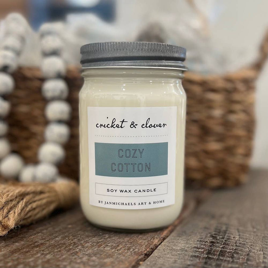 Cozy Cotton Soy Mason Jar Candle