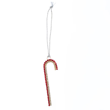 Crystal Candy Cane Ornament