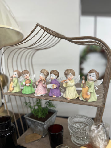 Fine Porcelain Musician Angels - Set of 6