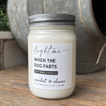 Dog Farts Soy Mason Jar Candle