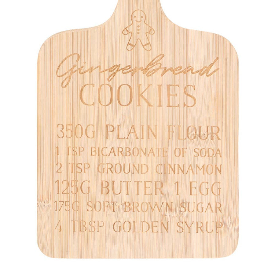 Christmas Gingerbread Cookies Bamboo Serving Board