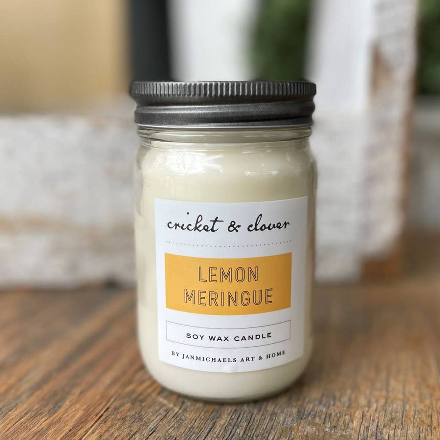 Lemon Meringue Soy Mason Jar Candle