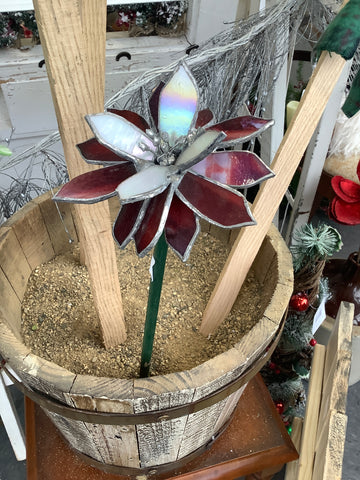 Stained Glass Poinsettia