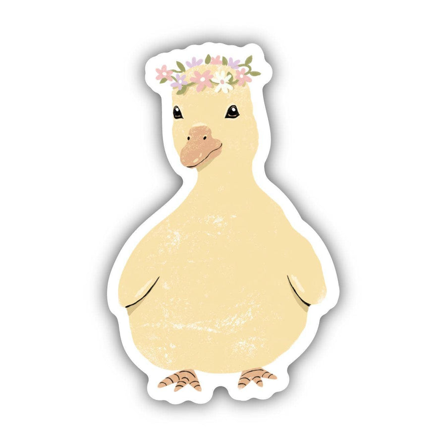 Cute Duck Flower Crown Sticker