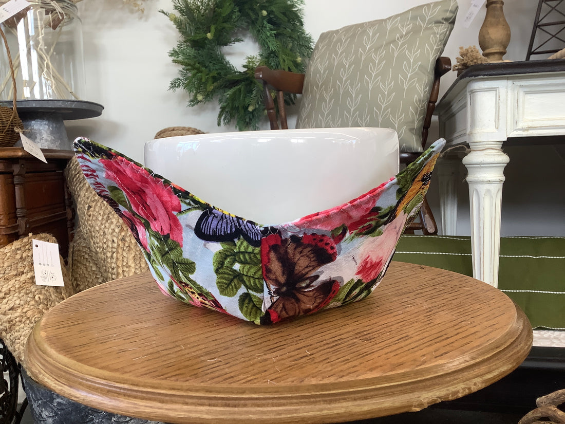 Flowers + Butterflies Bowl Cozy