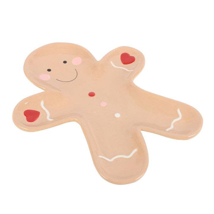 Gingerbread Man Ceramic Serving Plate