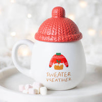 Sweater Weather Lidded Christmas Mug