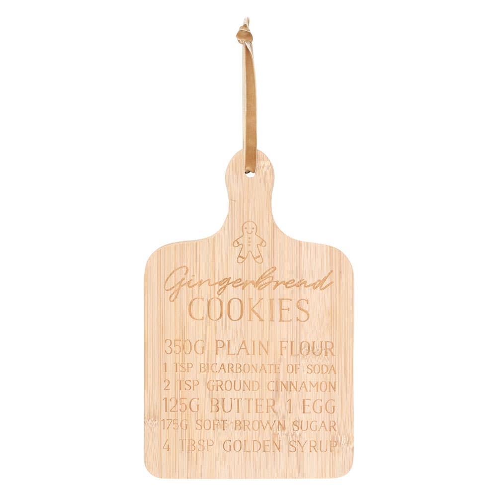 Christmas Gingerbread Cookies Bamboo Serving Board