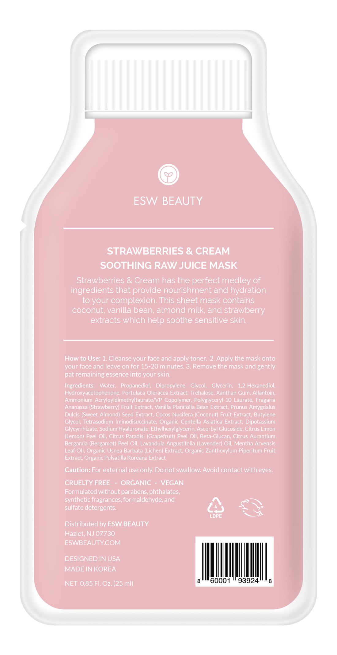 Strawberries and Cream Soothing Raw Juice Sheet Mask