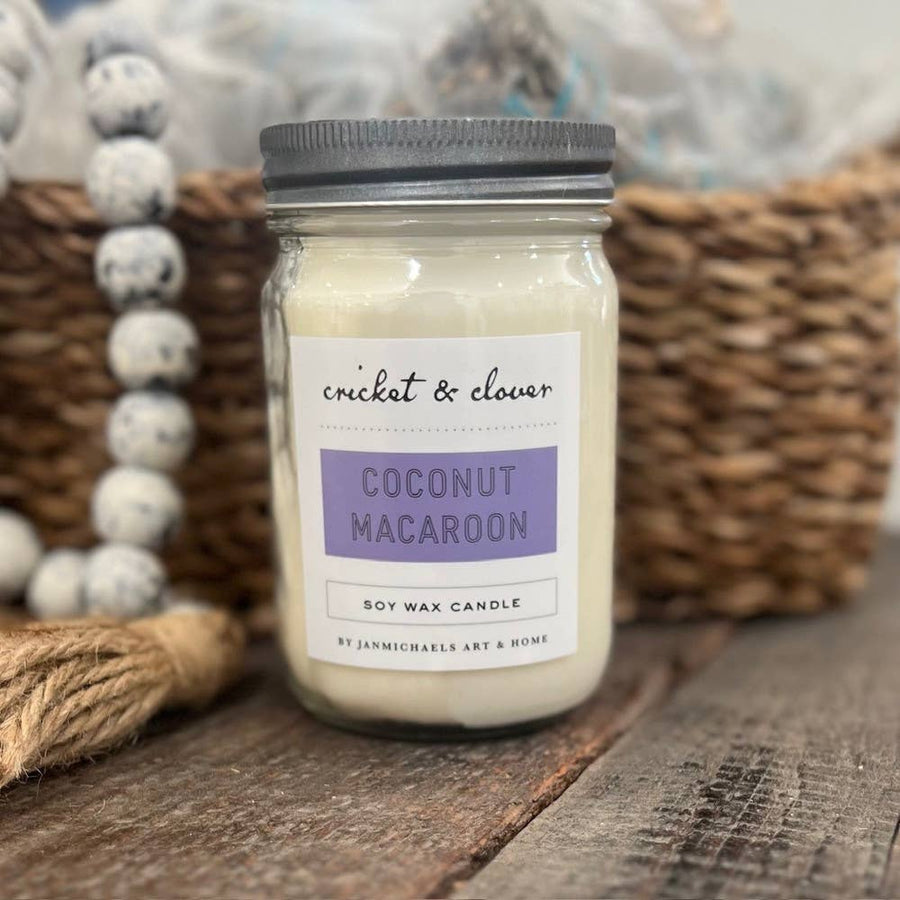 Coconut Macaroon Soy Mason Jar Candle