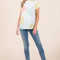 Ivory Flowers Top