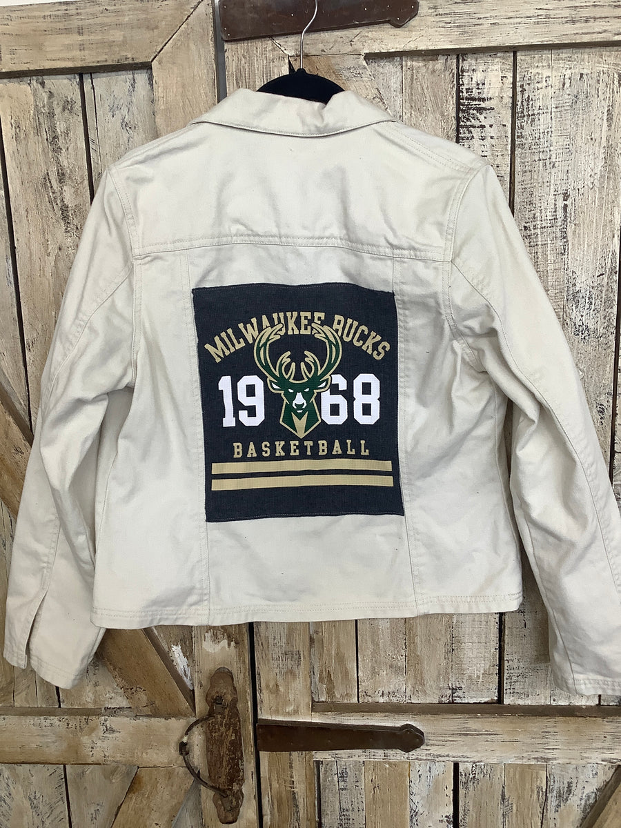 Repurposed Jacket with MKE Basketball Patch