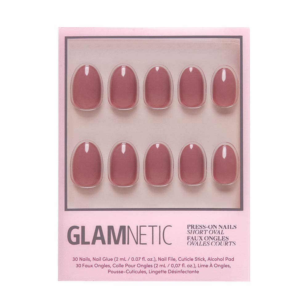 Mauve Press-On Nails | Short Oval